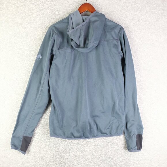 Mammut Jacket Womens Large Gray Full Zip Hooded Lightweight Zip Pockets Light - Picture 4 of 11